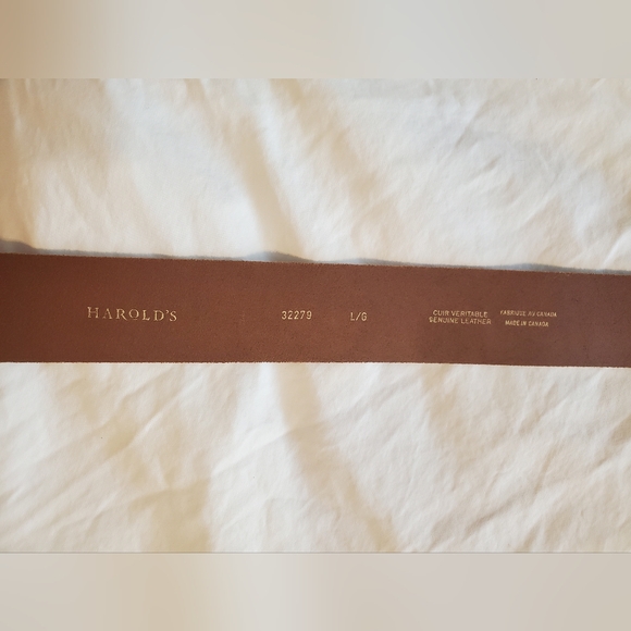 Harold's Cuir Veritable Genuine Leather Belt Zebra Brown and Tan Print, 2" Large - Picture 9 of 9